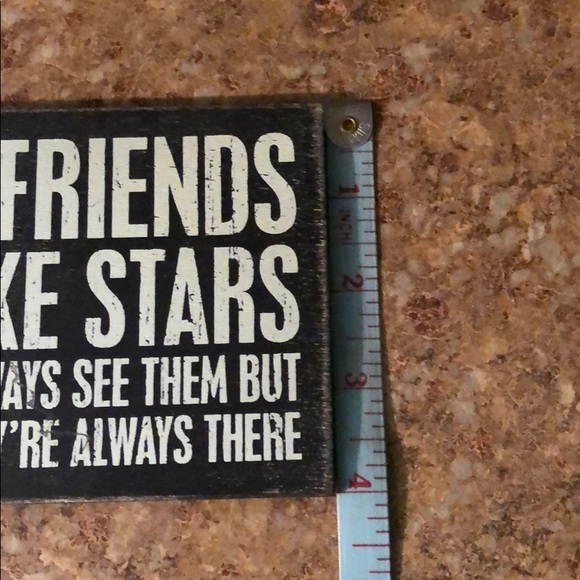 Good Friends Are Like Stars Sign- Rustic Black & White Decor - Picture 5 of 5